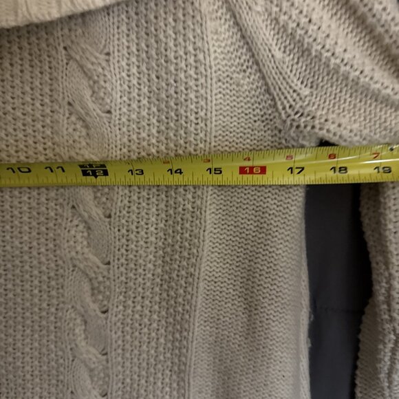 Smartwool Sweater Women's MEDIUM Cream Merino Wool High Cowl Neck - Picture 11 of 12